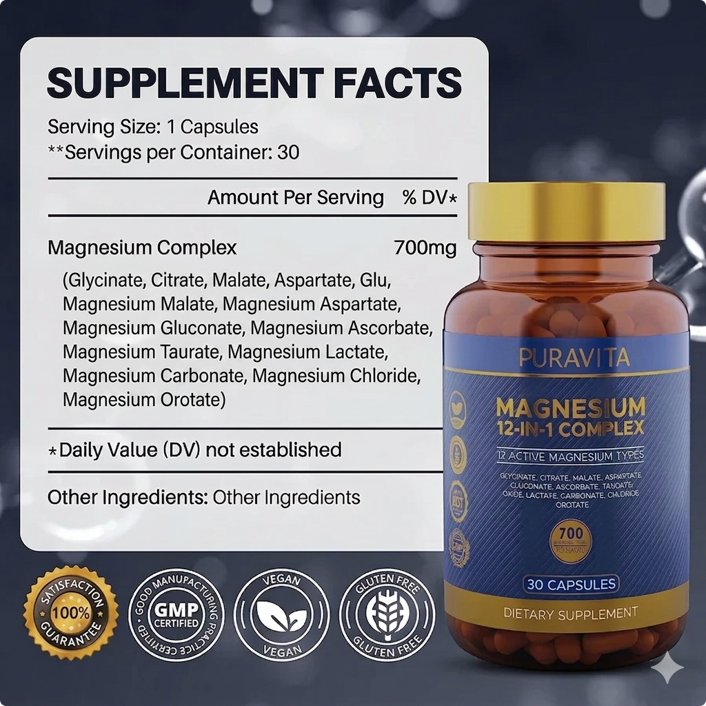 PuraVita 12-in-1 Magnesium Complex
